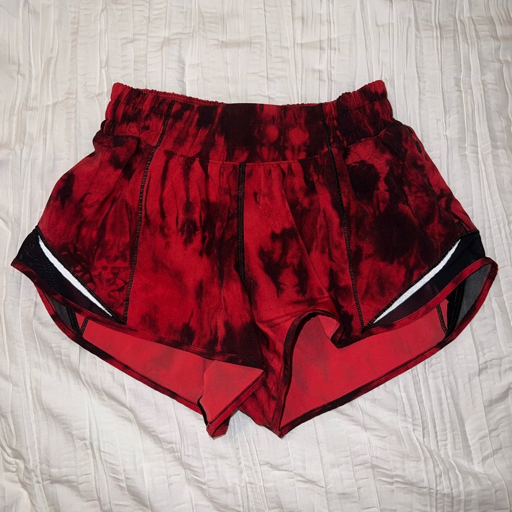 Lululemon Athletica Hotty Hot Low-Rise Lined Shorts 2.5” Red